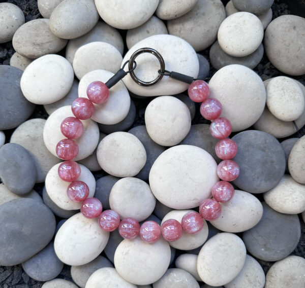 Sparkling Rosé - Beaded Dog Collar