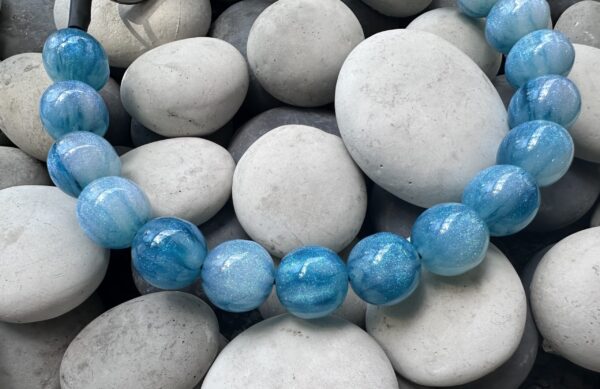 Blue Tiger - Beaded Dog Collar - Image 2