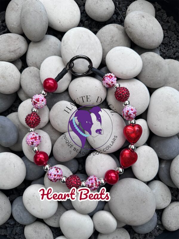 Heart Beats - Beaded Dog Collar