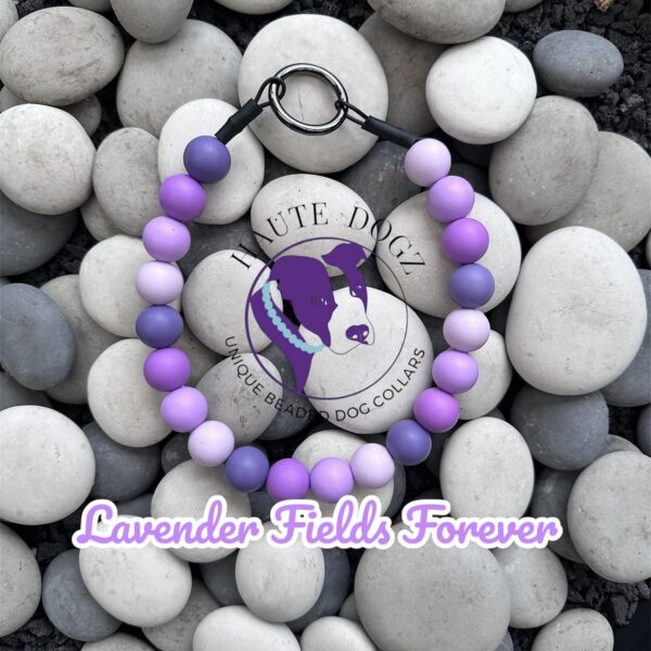 Lavender Fields Forever - Beaded Dog Collar (Standard)