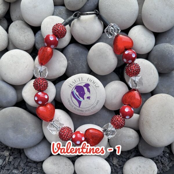 Valentines 1 - Beaded Dog Collar