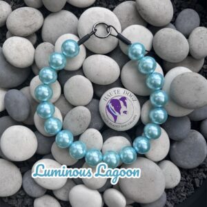 Luminous Lagoon - Jumbo Pearls Beaded Dog Collar