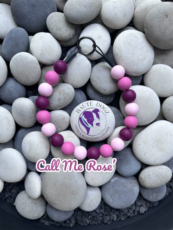 Call Me Rosé - Beaded Dog Collar