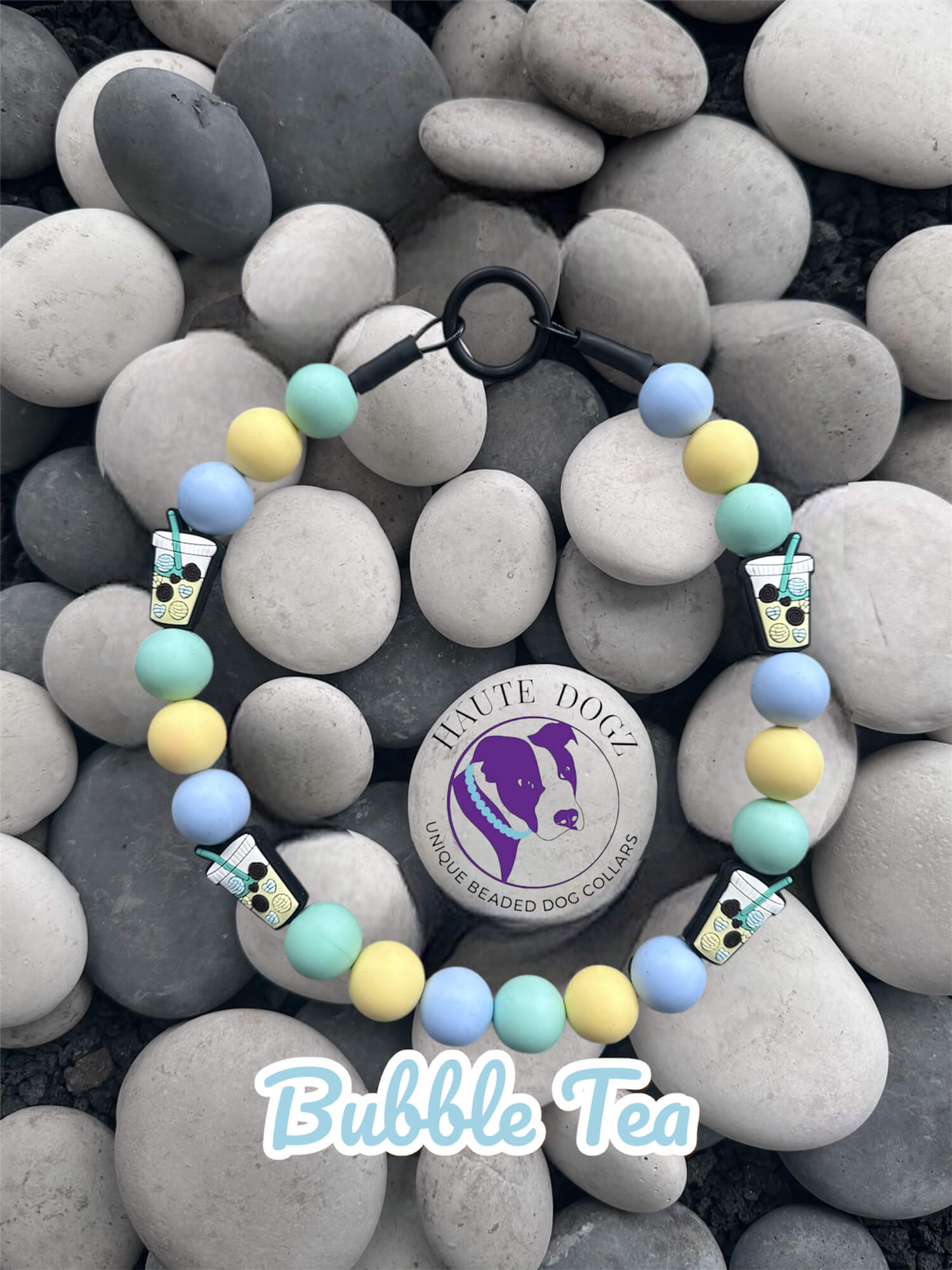 Bubble Tea - Beaded Dog Collar