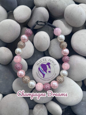 Champagne Dreams - Beaded Dog Collar