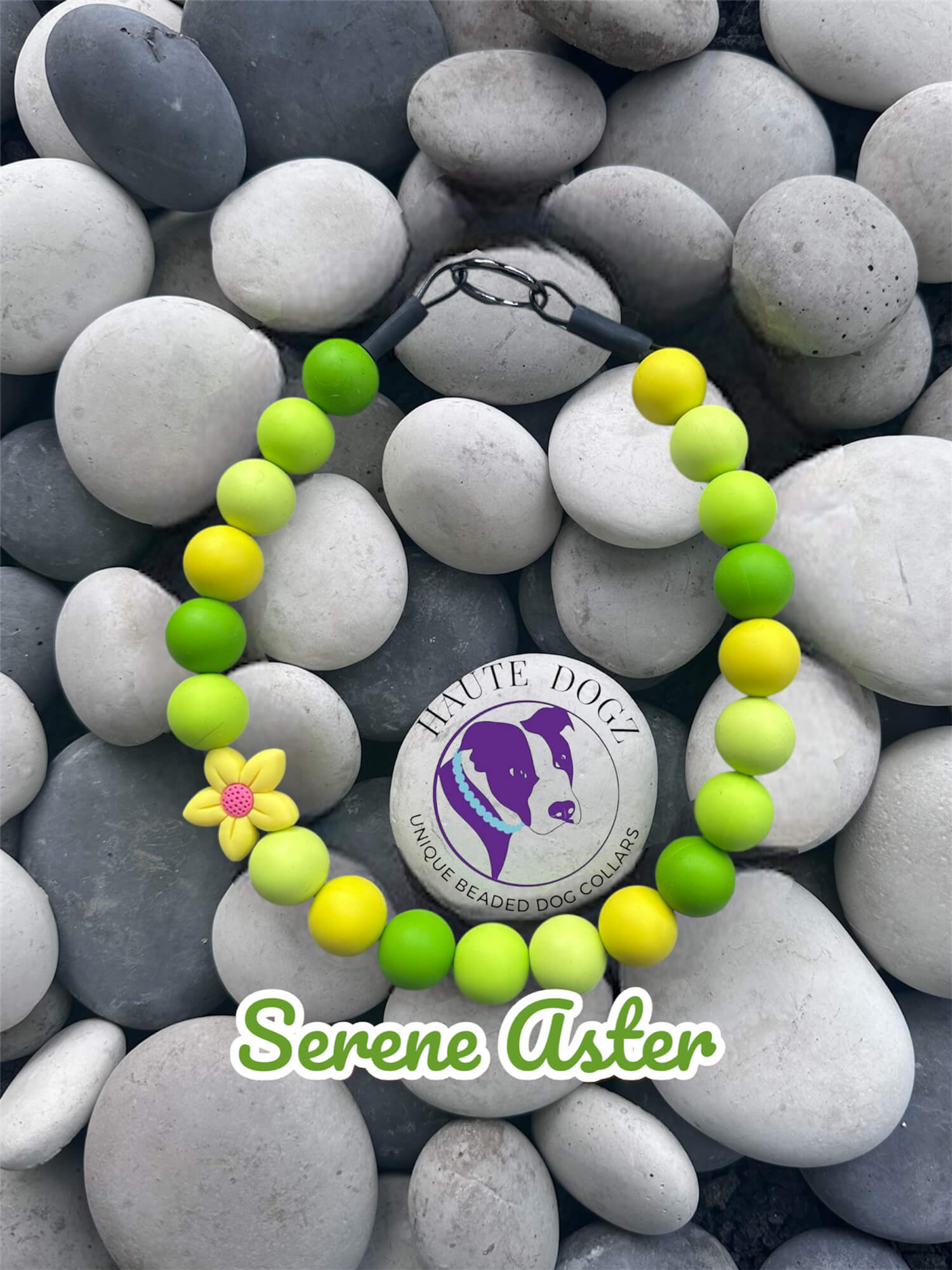 Serene Aster - Beaded Dog Collar