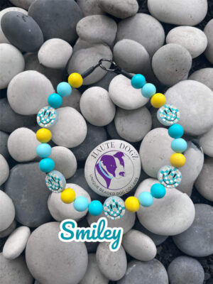 Smiley - Beaded Dog Collar