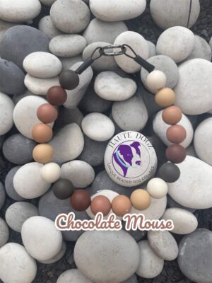 Chocolate Mousse - Beaded Dog Collar