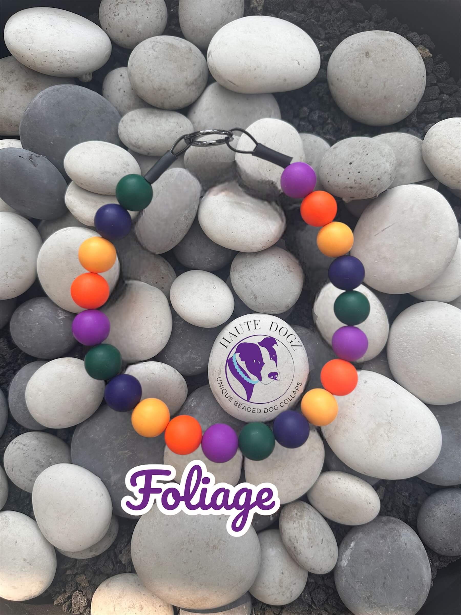 Foliage - Beaded Dog Collar