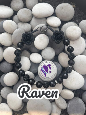 Raven - Beaded Dog Collar