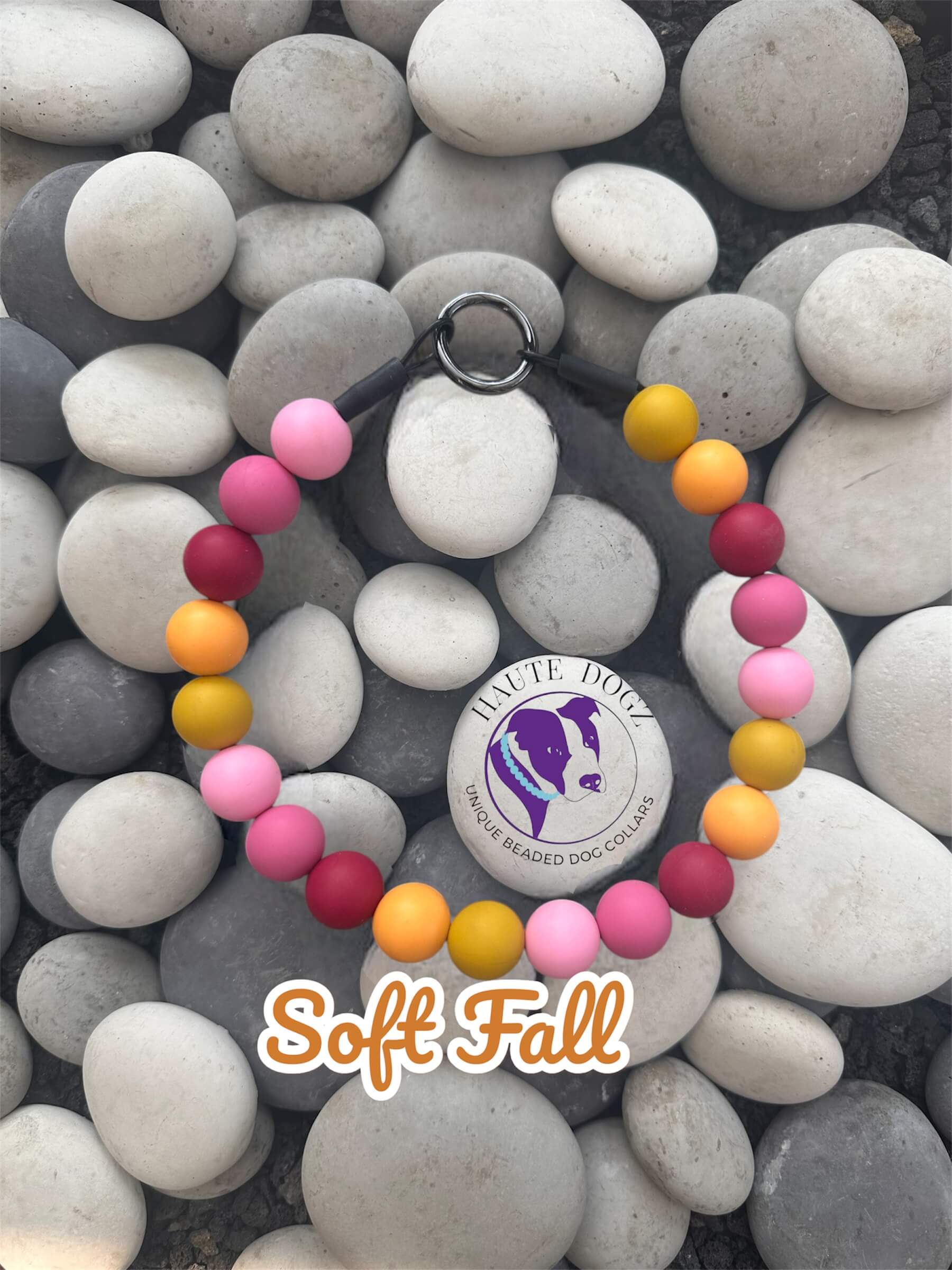 Soft Fall - Beaded Dog Collar