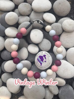 Vintage Winter - Beaded Dog Collar