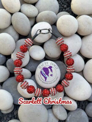 Scarlett Christmas - Beaded Dog Collar